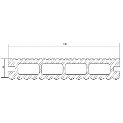 Терасна дошка Polymer & Wood LITE 138х19х2200