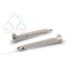 Саморіз з буром потай нержавіюча сталь 3,5х19 (для терасної дошки)